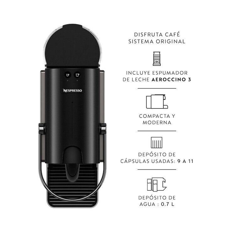 Nespresso, Cafetera Combo PIXIE TITAN + Espumador de leche aeroccino 3 — Imagen 4 de 4