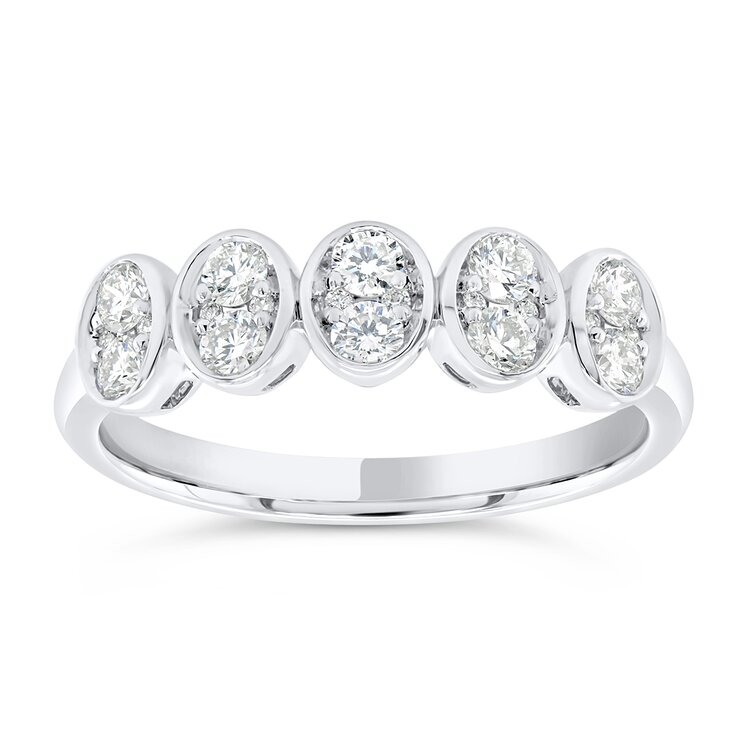 Anillo de Diamantes 0.50ctw, de Oro Blanco 14K — Imagen 1 de 4