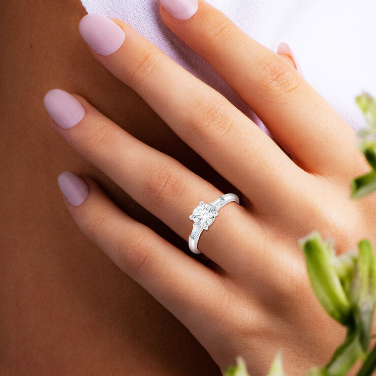 Anillo, 1.16ctw Diamantes, en Platino — Imagen 4 de 4