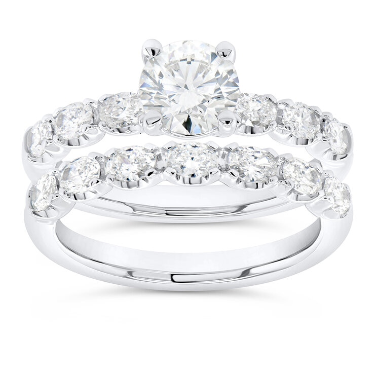 Anillo de Diamantes 0.50ctw, de Oro Blanco 14K — Imagen 1 de 4