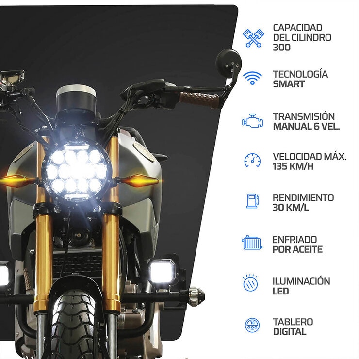 Vento Motocicleta Screamer 300cc Gris — Imagen 2 de 4