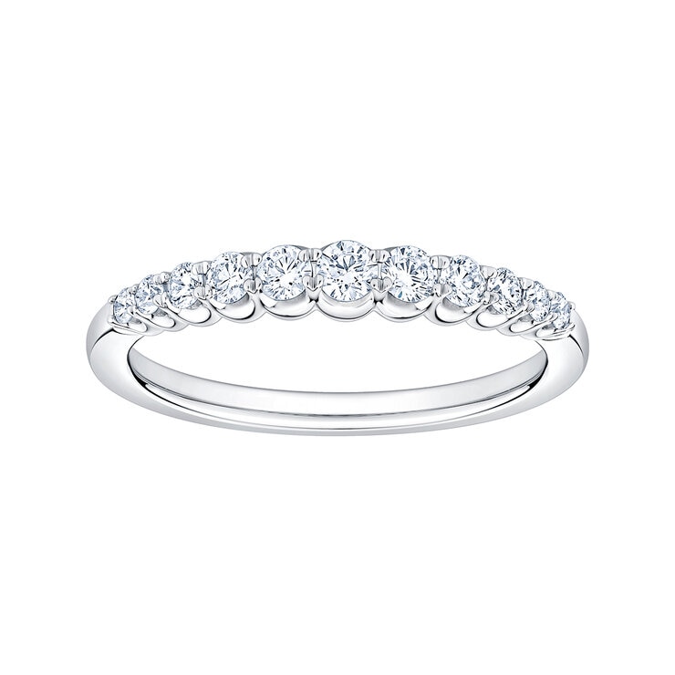 Anillo, 0.35ctw Diamantes, de Oro Blanco 14K — Imagen 1 de 4