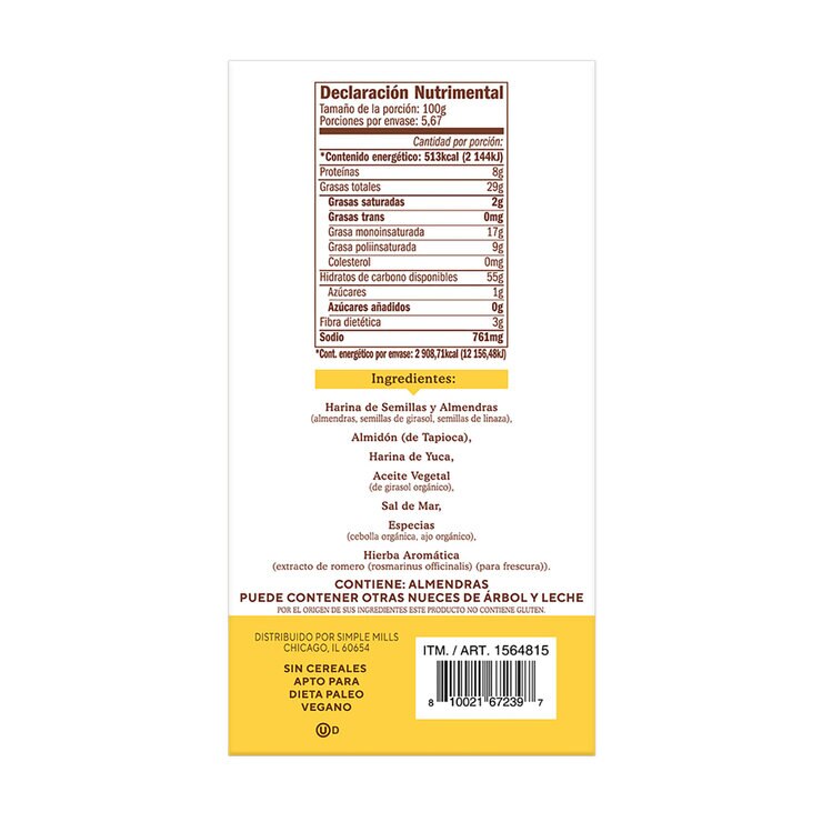 Simple Mills Galletas Saladas 2 Bolsas de 283.5g — Imagen 2 de 3