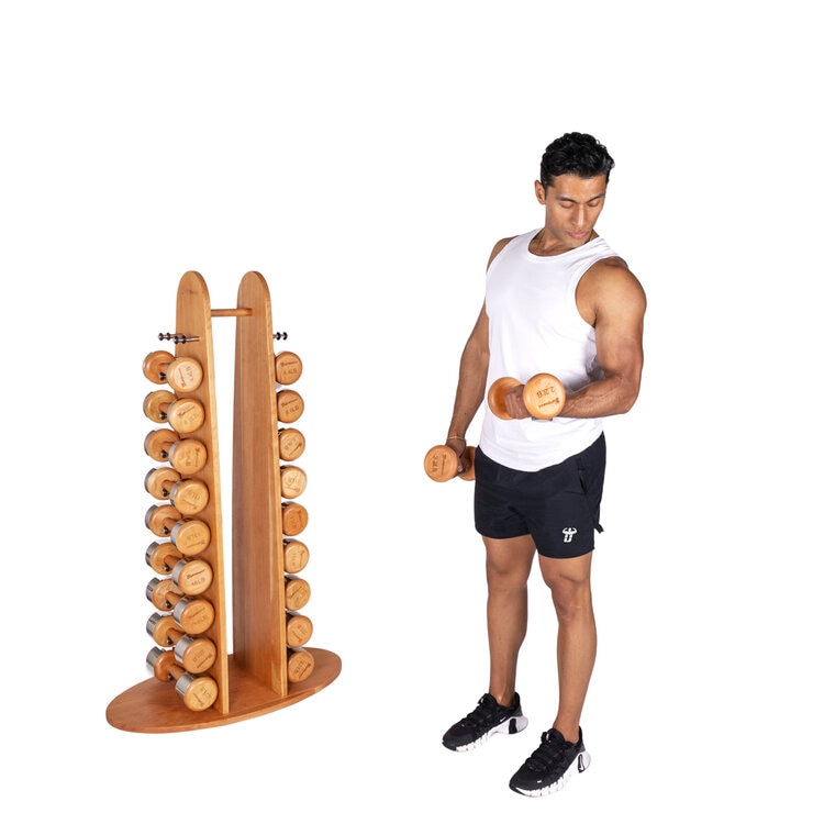 UniFitness Set de Mancuernas con Estante — Imagen 3 de 4