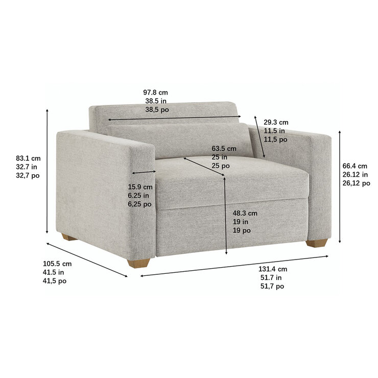 Thomasville, Dillard, Sillón convertible de tela — Imagen 4 de 4