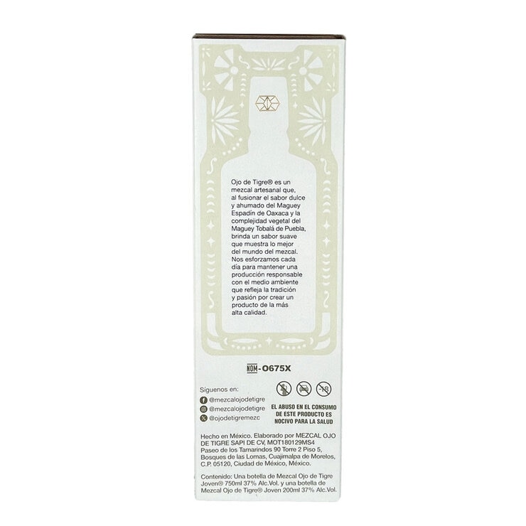 Mezcal Ojo de Tigre Joven 750ml + 200ml — Imagen 3 de 4