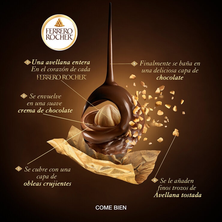 Ferrero Rocher Chocolates Surtidos 32 pzas de 12.5 g — Imagen 3 de 4