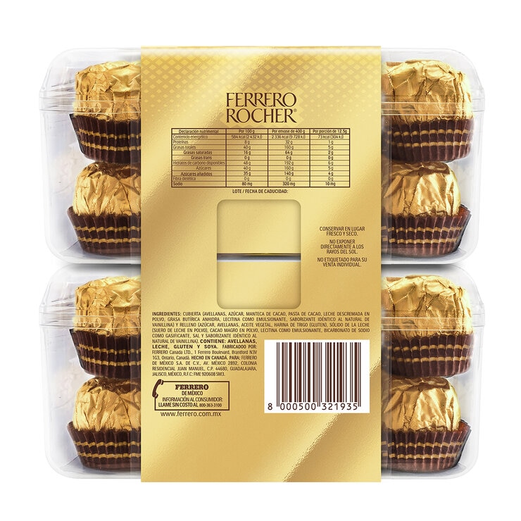 Ferrero Rocher Chocolates Surtidos 32 pzas de 12.5 g — Imagen 4 de 4