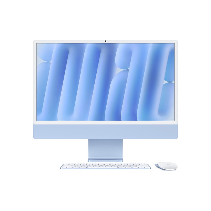 Apple iMac 24" 256GB 4.5K Chip M4 Azul CPU de 8 núcleos GPU de 8 núcleos Memoria unificada de 16GB