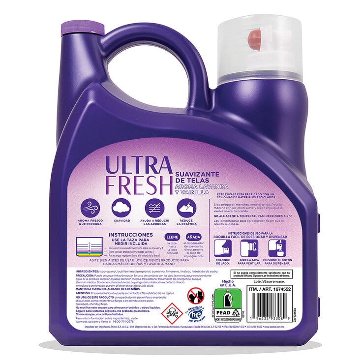 Kirkland Signature Suavizante de Telas Aroma Lavanda y Vainilla 4.4 l — Imagen 2 de 2
