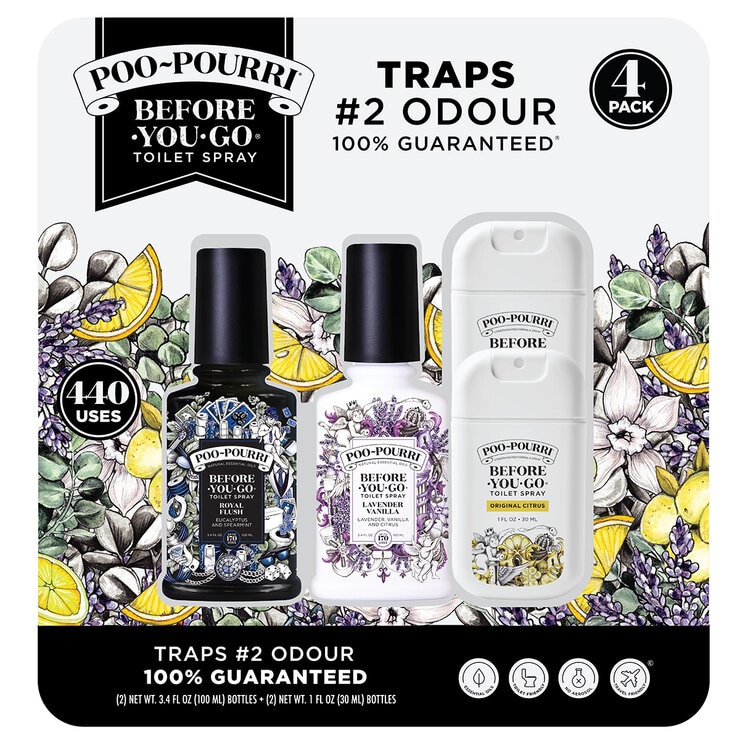 Poo Pourri Aromatizante en Spray para Baño 4 pzs — Imagen 1 de 2
