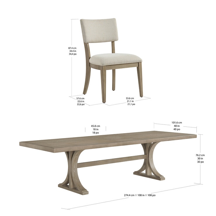 Pike & Main, Mercer, Juego de Comedor de 9 Piezas — Imagen 3 de 4