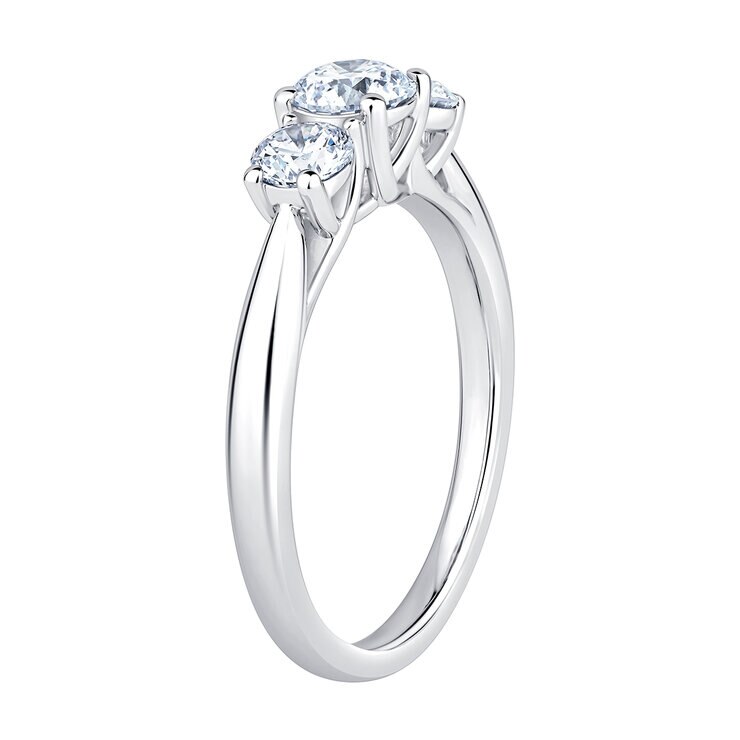 Anillo, 1.00ctw Diamantes, Oro Blanco de 14K — Imagen 3 de 4