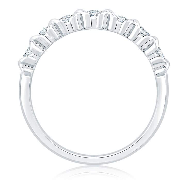 Anillo, 0.50ctw Diamantes, de Oro Blanco 14K — Imagen 3 de 4