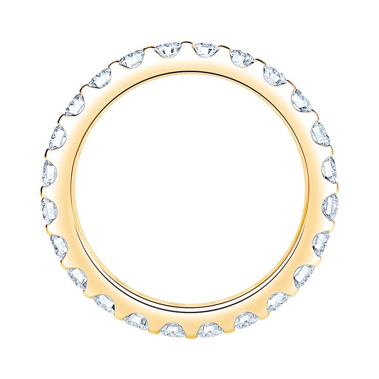 Anillo de Eternidad, 1.50ctw Diamantes, Oro Amarillo de 14K — Imagen 3 de 4