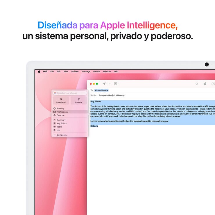 Apple iMac 24" 512GB 4.5K Chip M4 Rosa CPU de 10 núcleos GPU de 10 núcleos Memoria unificada de 16GB — Imagen 4 de 4