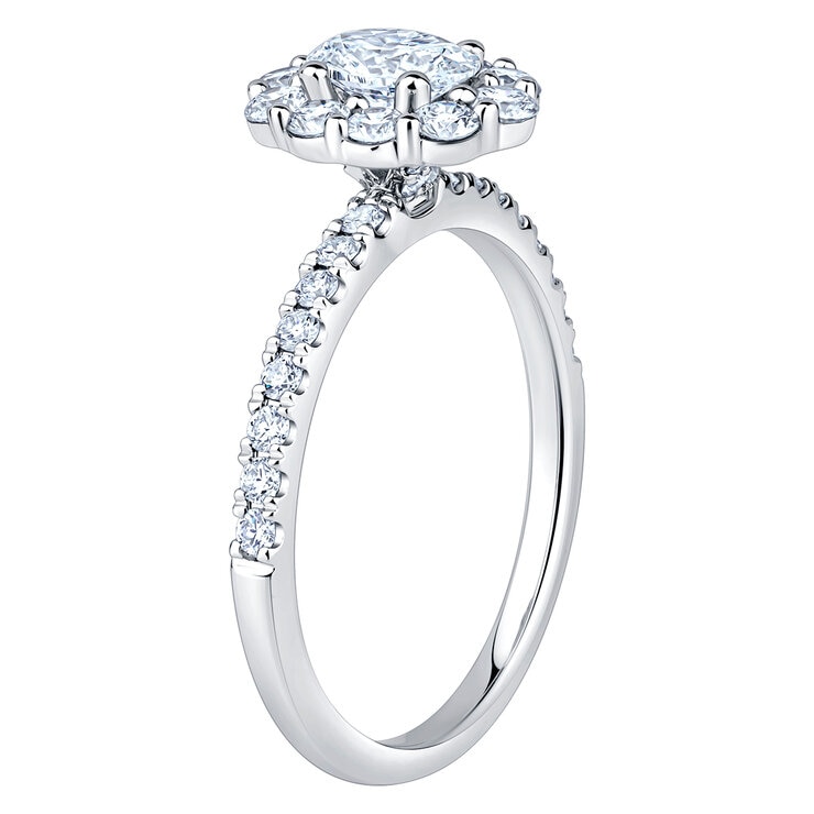 Anillo de Novia, 1.20ctw Diamantes, Oro Blanco 14kt — Imagen 2 de 4