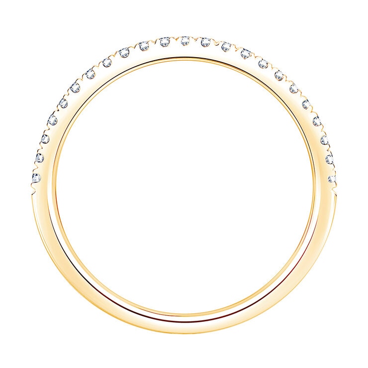 Anillos de Novia, 0.90ctw Diamantes, Oro Amarillo de 14K — Imagen 3 de 4