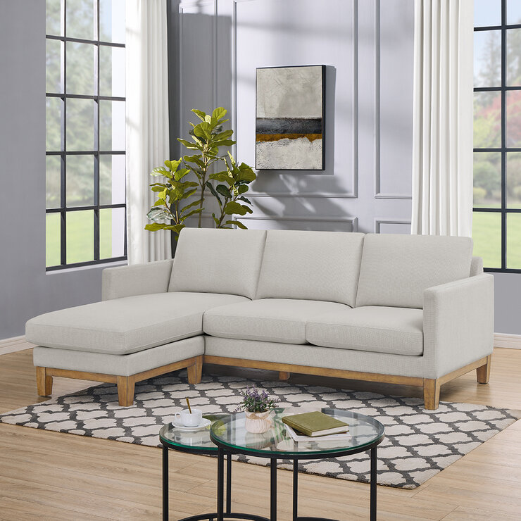 Thomasville, Sofá de Tela con Chaise Reversible — Imagen 1 de 4
