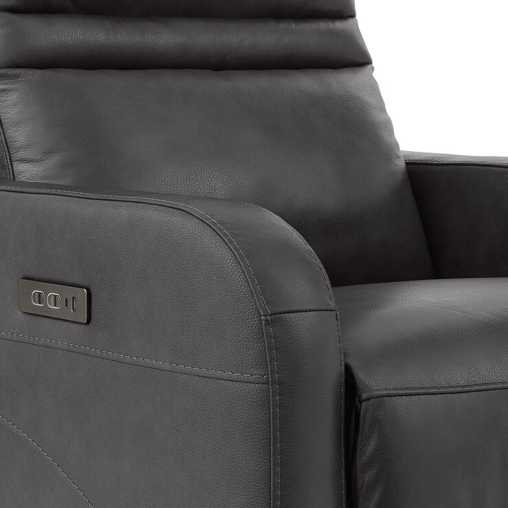 Gilmancreek Furniture, Sillón Reclinable de Piel con Sistema Eléctrico — Imagen 2 de 4