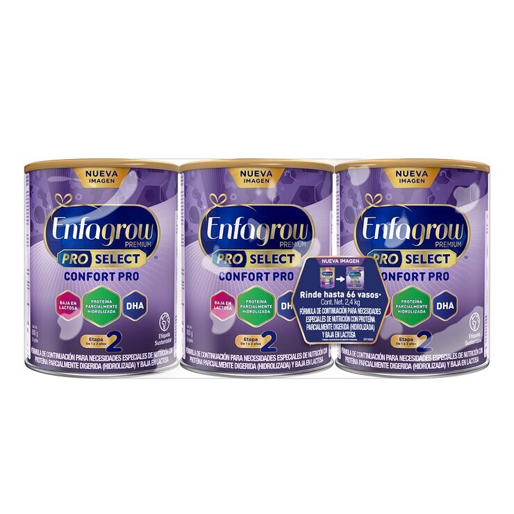 Enfagrow Confort Pro Etapa 2 de 1 a 2 años, 3 latas de 800 g c/u — Imagen 1 de 4