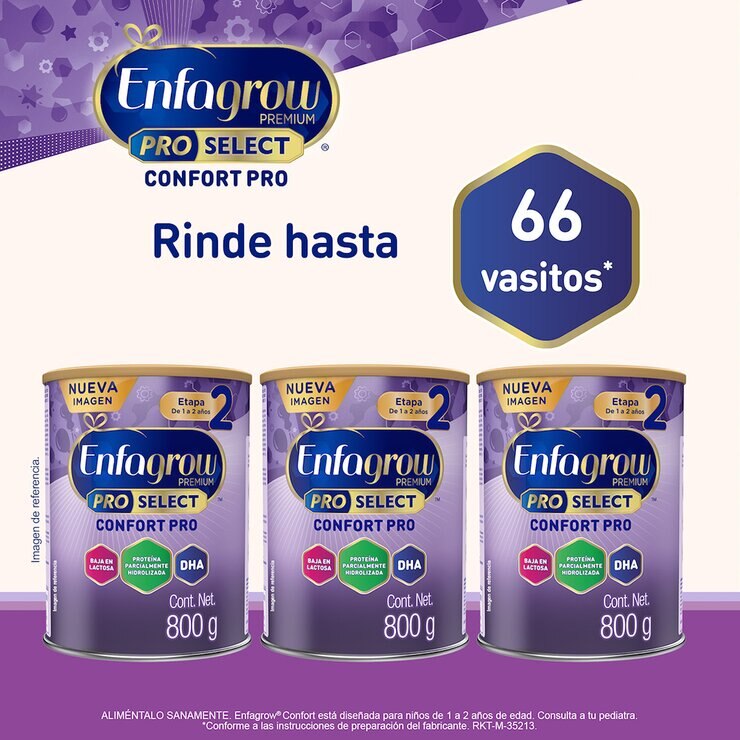 Enfagrow Confort Pro Etapa 2 de 1 a 2 años, 3 latas de 800 g c/u — Imagen 3 de 4
