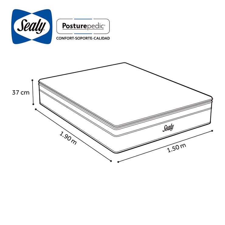 Sealy, Aspen, Colchón Queen Size — Imagen 2 de 4