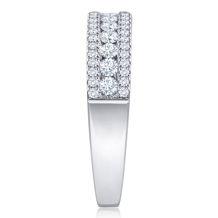 Anillo, 0.50ctw Diamantes, Oro Blanco de 14K — Imagen 2 de 4
