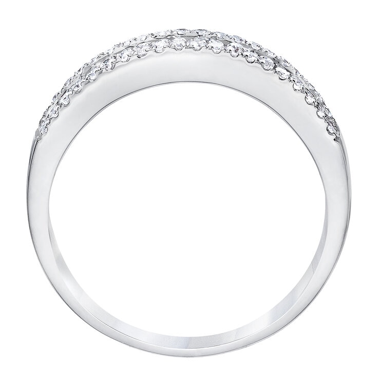 Anillo, 0.50ctw Diamantes, Oro Blanco de 14K — Imagen 4 de 4