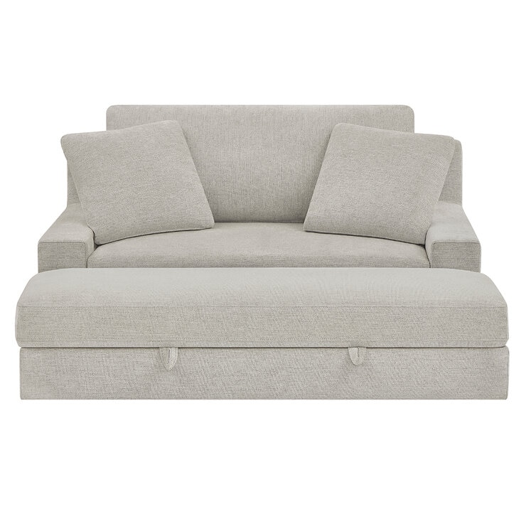 Thomasville, Sillón Extragrande de Tela con Otomano — Imagen 3 de 4