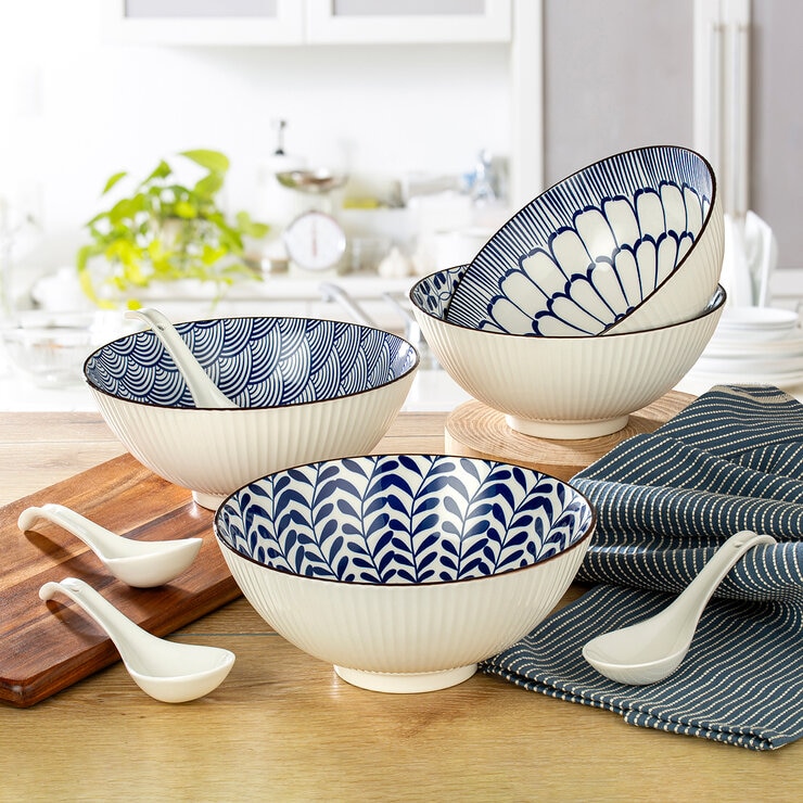 Signature Housewares Incorporated 4 Tazones con Cucharas — Imagen 1 de 4