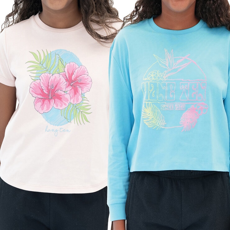 Hangten Playeras 2 piezas para Niños y Niñas Varias Tallas y Colores — Imagen 3 de 4