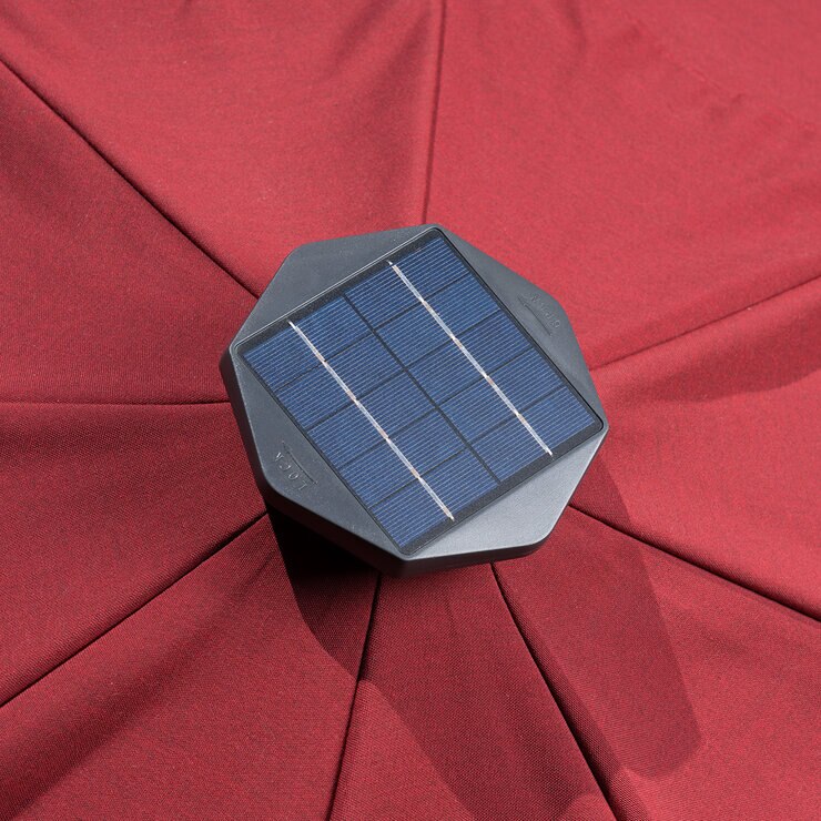 SunVilla, Sombrilla Redonda de 3m con Luz Solar LED — Imagen 2 de 4