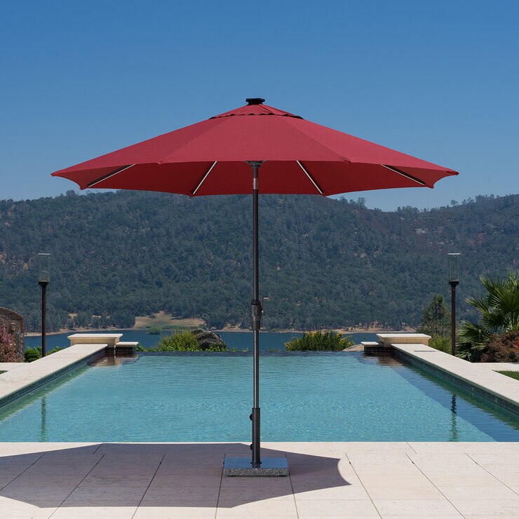 SunVilla, Sombrilla Redonda de 3m con Luz Solar LED — Imagen 3 de 4