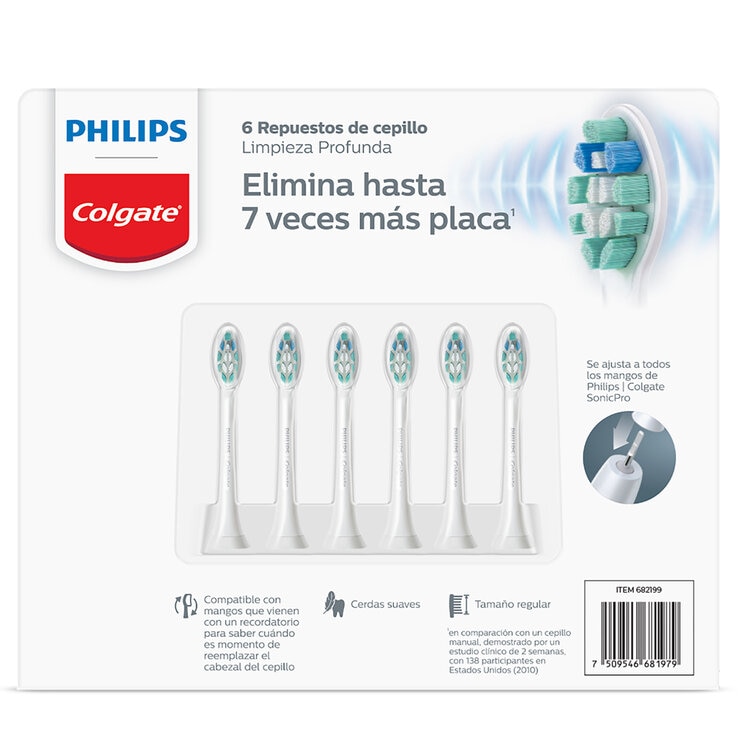Philips Colgate, Sonic Pro Refills Edición Cuidado de Encías (Blister), 6 piezas — Imagen 1 de 2