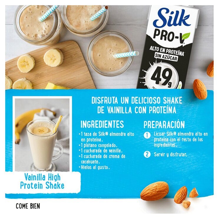 Silk Pro-V Bebida de Almendra Sin Azúcar 6 pzs de 946 ml — Imagen 3 de 4