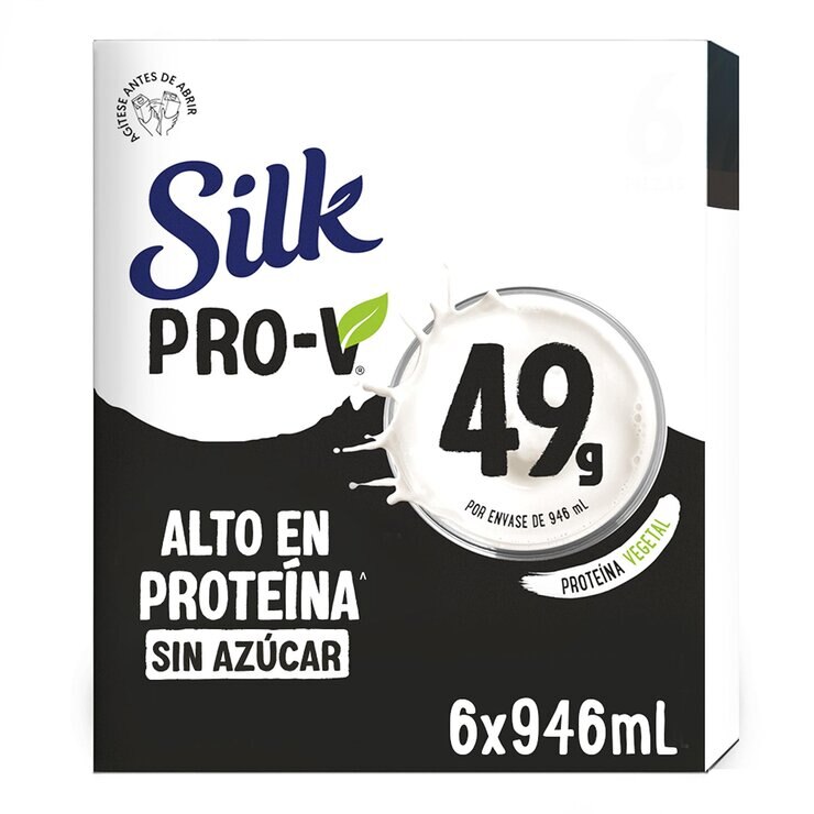 Silk Pro-V Bebida de Almendra Sin Azúcar 6 pzs de 946 ml — Imagen 1 de 4