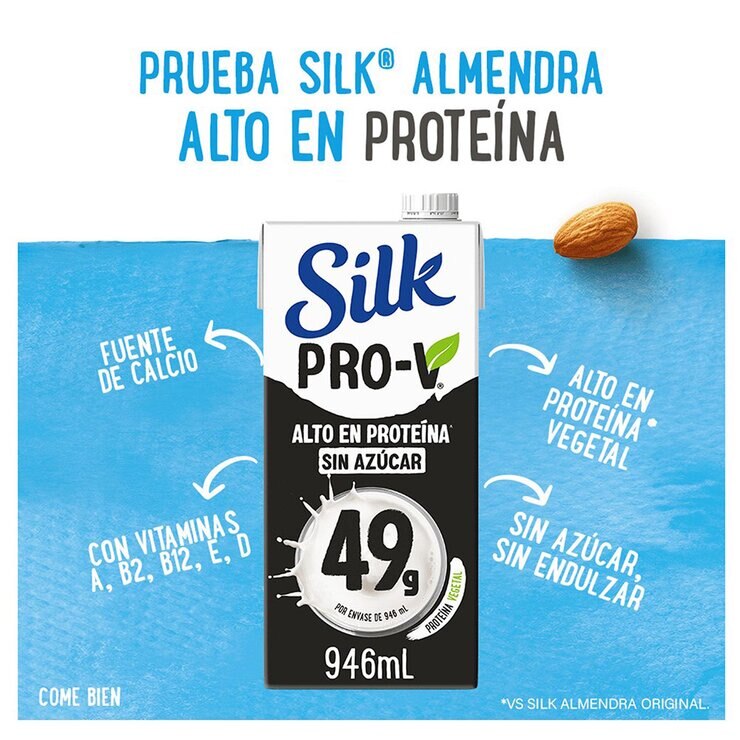 Silk Pro-V Bebida de Almendra Sin Azúcar 6 pzs de 946 ml — Imagen 4 de 4