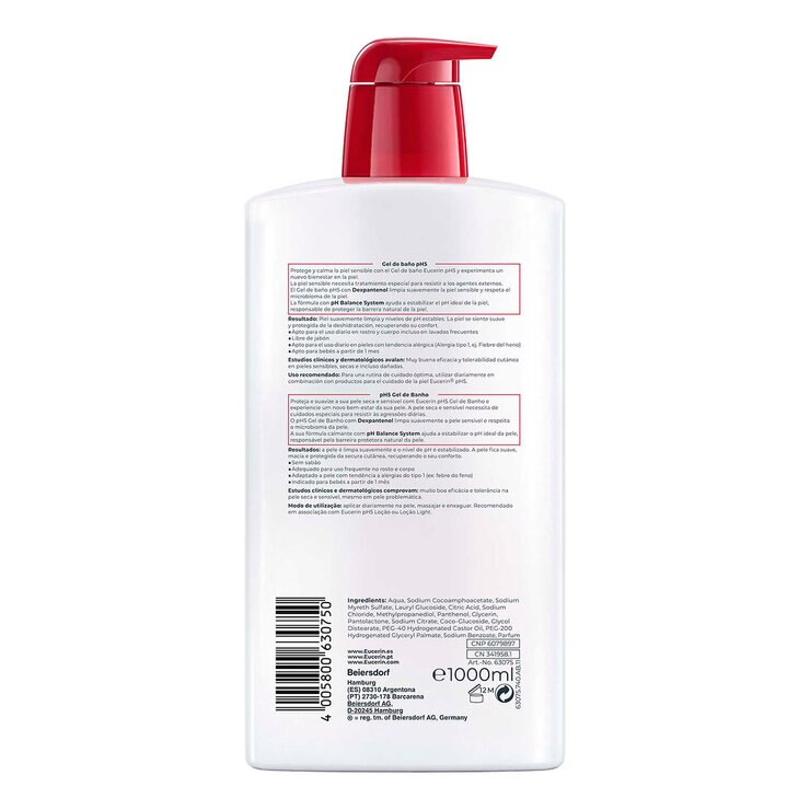 Eucerin Gel de Ducha de 1 Lt. — Imagen 3 de 4