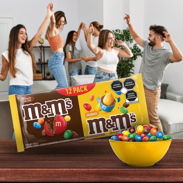 M&Ms Chocolates con leche y Cacahuate Confitados Mix Pack surtido de 12 piezas — Imagen 4 de 4