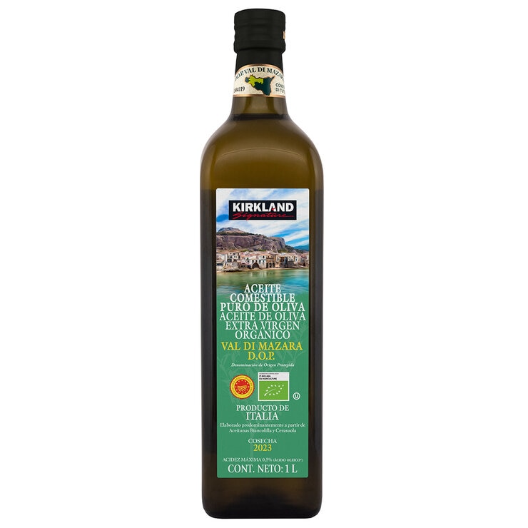 Kirkland Signature Aceite de Oliva Extravirgen Orgánico Val Di Mazara D.O.P 1 l — Imagen 1 de 4