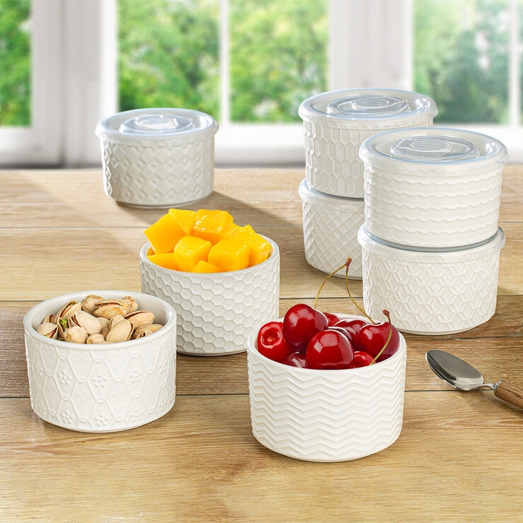 Signature Housewares Incorporated Ramequines con Tapas 8 piezas — Imagen 3 de 4