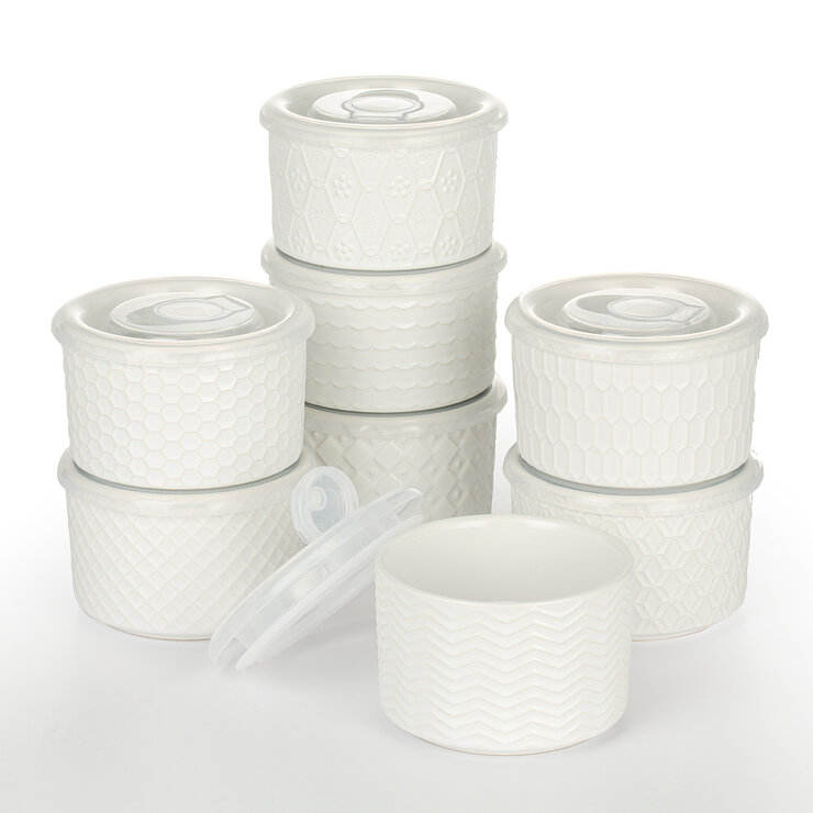 Signature Housewares Incorporated Ramequines con Tapas 8 piezas — Imagen 4 de 4