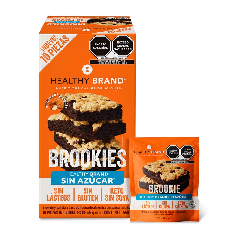 Healthy Brand Brookies 10pzas de 45g — Imagen 3 de 4