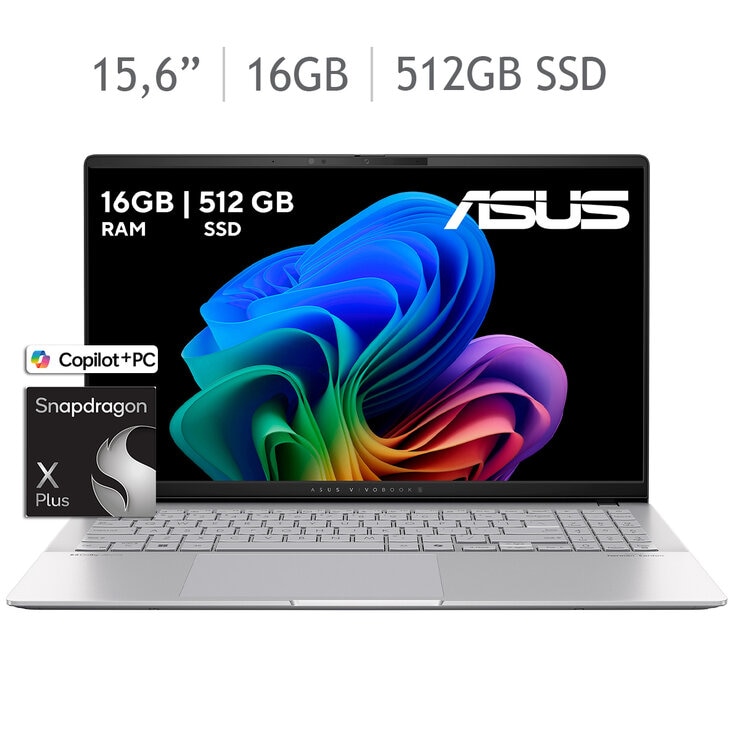 ASUS Vivobook S 15 Laptop Copilot+PC 15.6" 3K OLED Snapdragon X Plus 16GB 512GB SSD — Imagen 1 de 4
