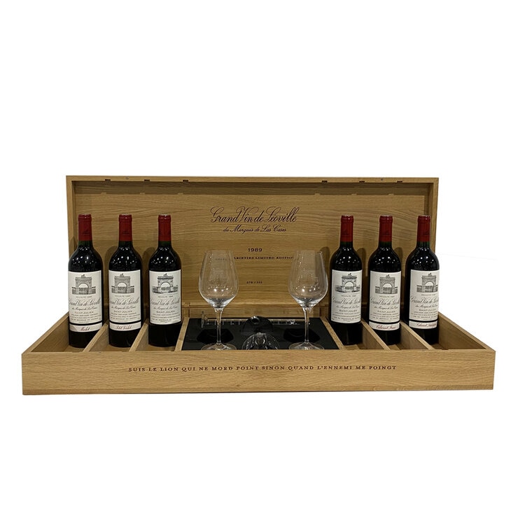 Grand Vin de Leoville du Marquis de Las Cases Caja con 6 Botellas de 750 ml + Copas — Imagen 1 de 4