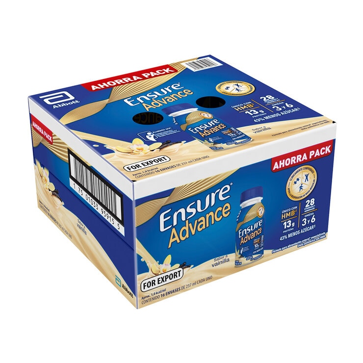 Ensure Advance Suplemento Alimenticio Sabor Vainilla 16 pzas de 237 ml — Imagen 2 de 4