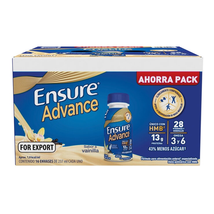 Ensure Advance Suplemento Alimenticio Sabor Vainilla 16 pzas de 237 ml — Imagen 3 de 4