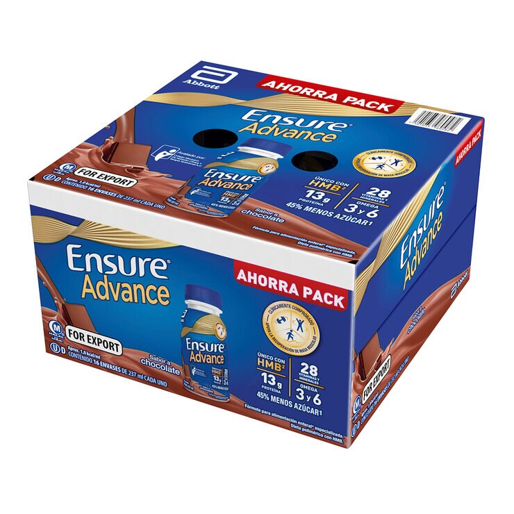 Ensure Advance Suplemento Alimenticio Sabor Chocolate 16 pzas de 237 ml — Imagen 4 de 4