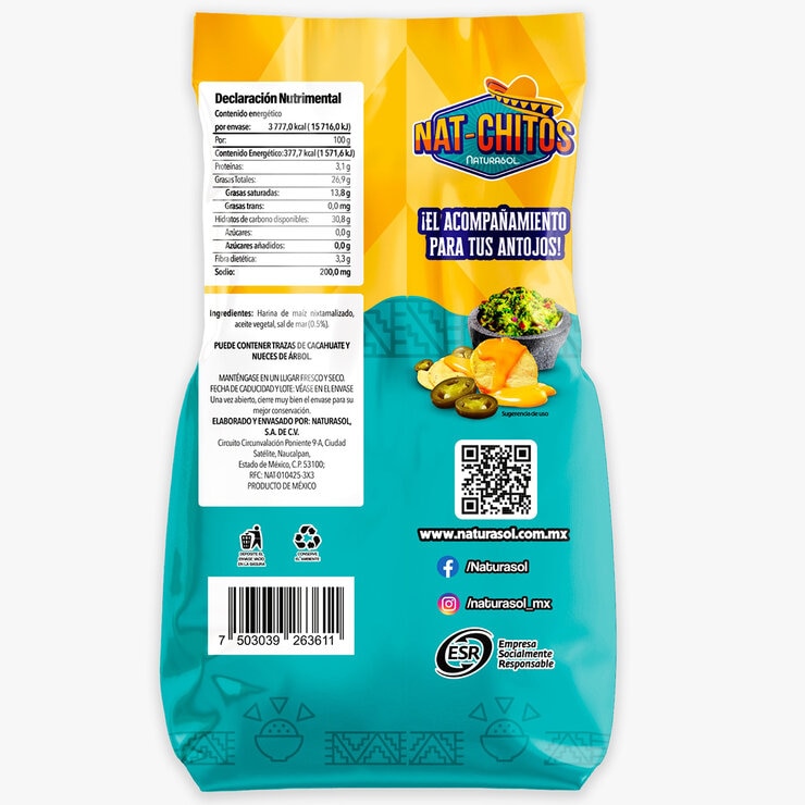 Nat-chitos Totopos de Maíz con Sal 3/1 kg — Imagen 2 de 3